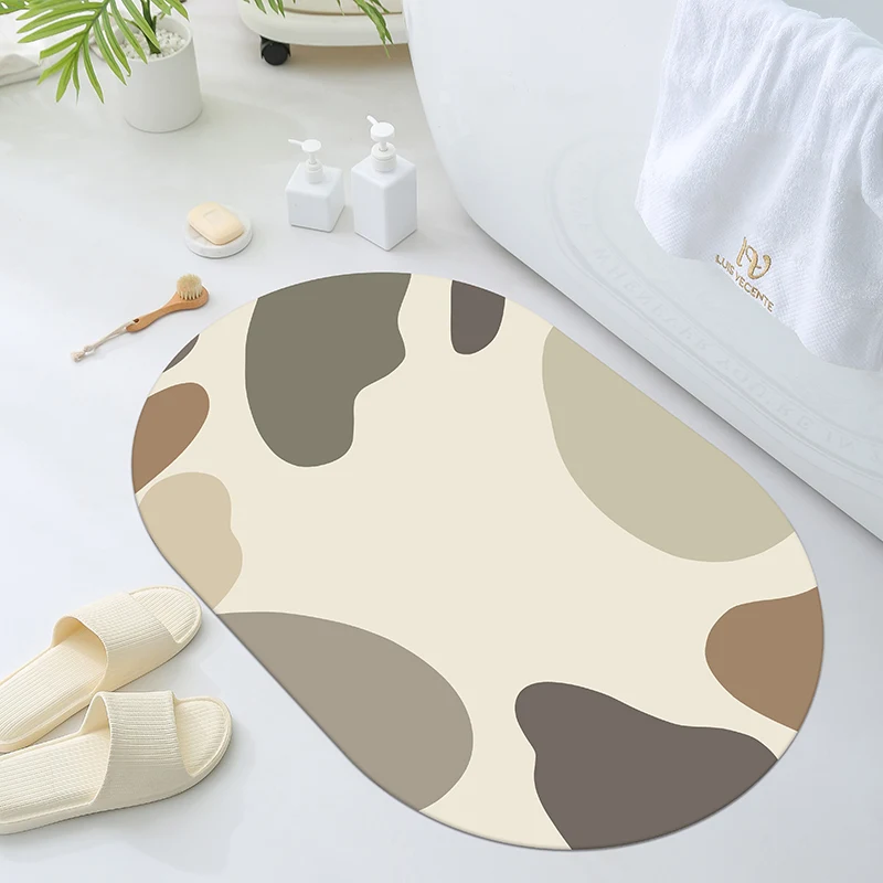 

Minimalist Design Large Area Living Room Carpet Home Decor Bedroom Carpets Oval Lounge Rugs Non-slip Washable Bathroom Floor Mat