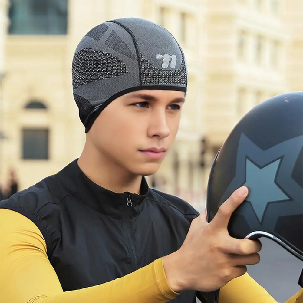 Outdoor Cycling Hat Windproof Ear Motorcycle Helmet Liner Riding Beanie Elastic Men Women Under Helmet Skull Hat