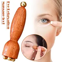 Professional Lotus Seedpod Beauty Brass & Rosewood Facial Gua Sha Tool Eye Relaxation Spot Meridians Acupoint Massage Handheld - Image 3