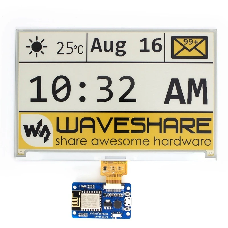 Waveshare    ̹ , Wifi Soc ESP8266,  Waveshare SPI E ũ  Arduino ̽ 