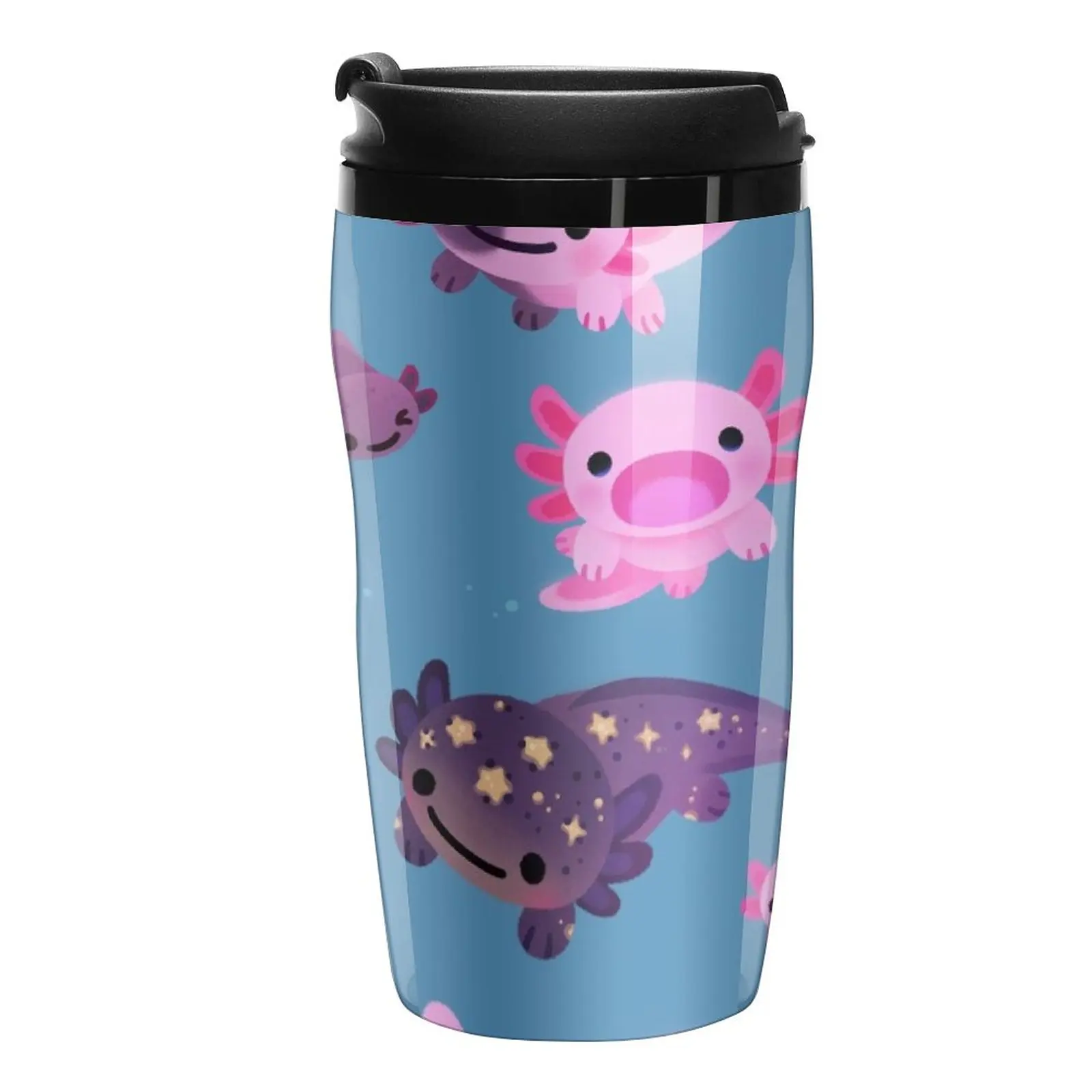 

New Happy axolotl - blue Travel Coffee Mug Espresso Coffee Cups Cup Of Coffee
