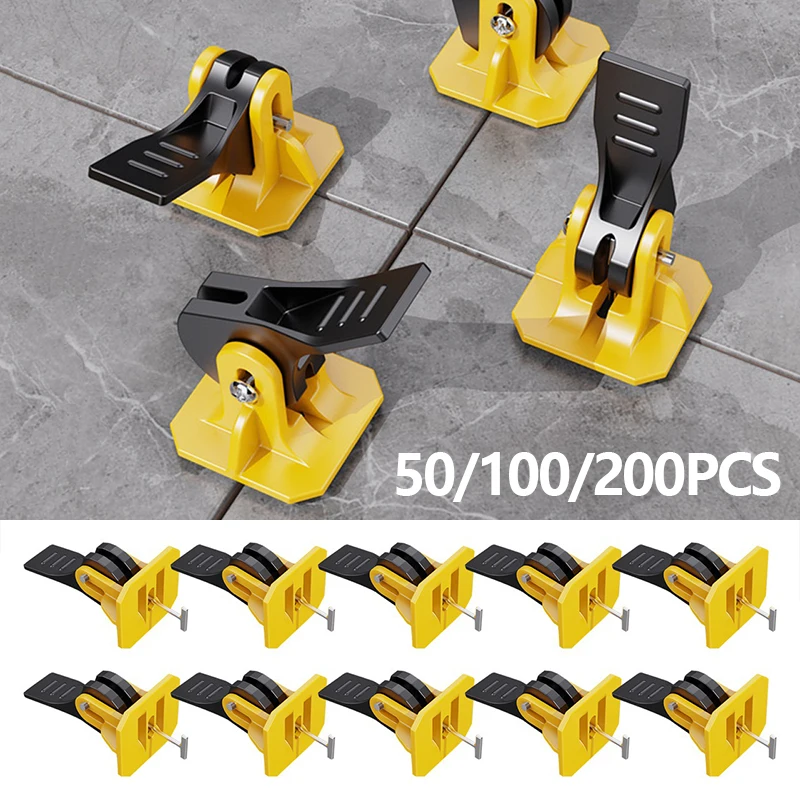 

50/100/200pcs Tile Leveler Adjuster System Floor Tile Tool Positioning Artifacts Leveler Locator Spacers Construction Tool