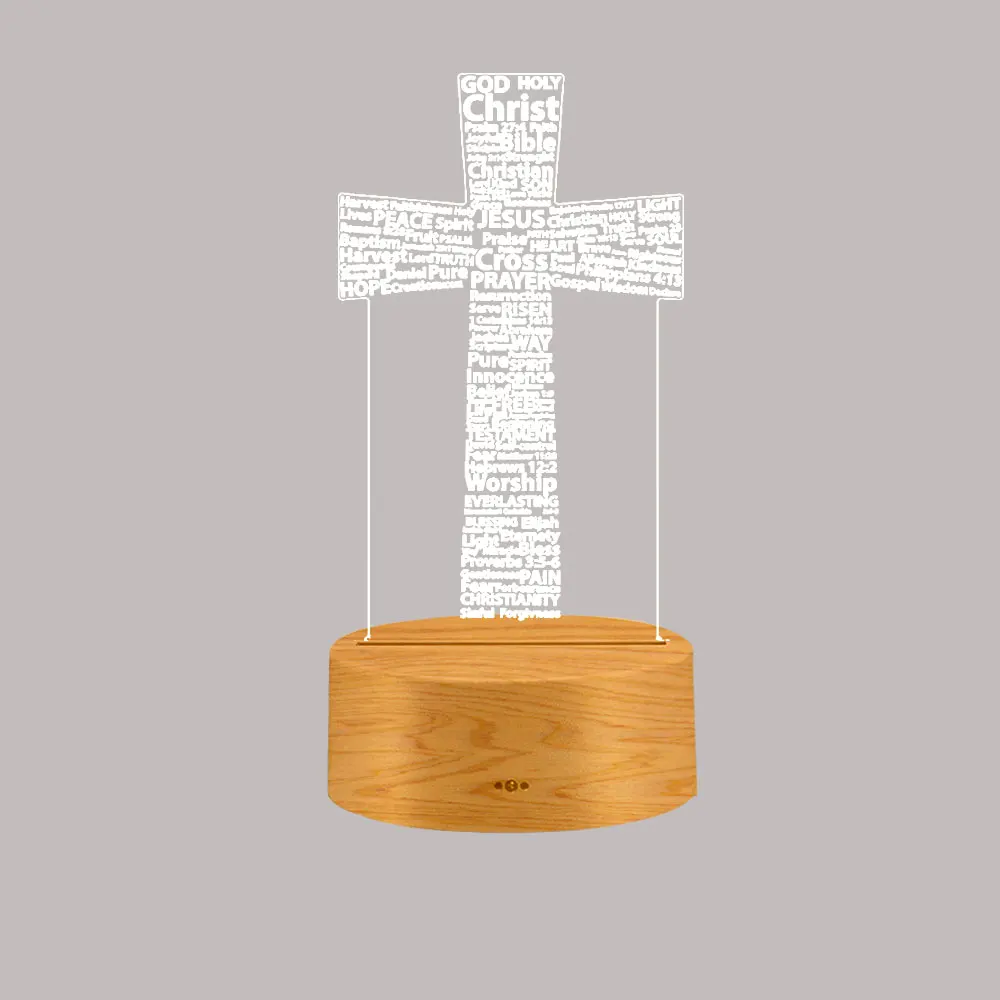 1PC trim panel Christ Cross Family Church Prayer Decoration ChurchLuminous Lighting Souvenir