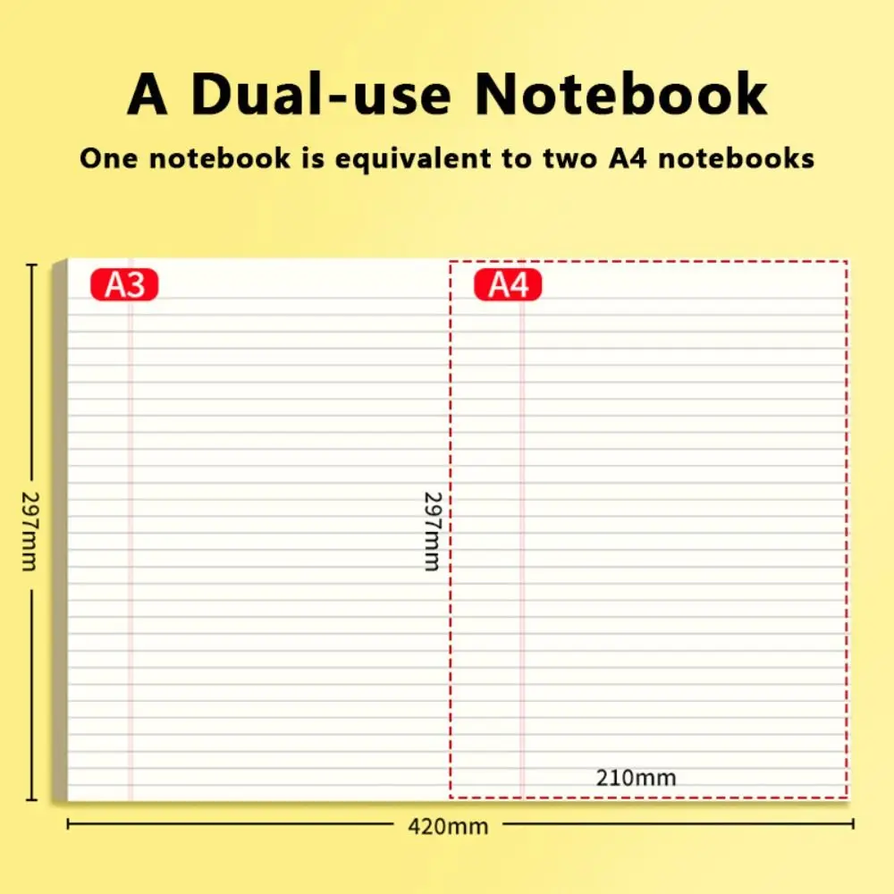 50sheets Thickened A3 A3 Notebook Tearable Mind Map Planning Notepad Students Writing Memo Pads Student