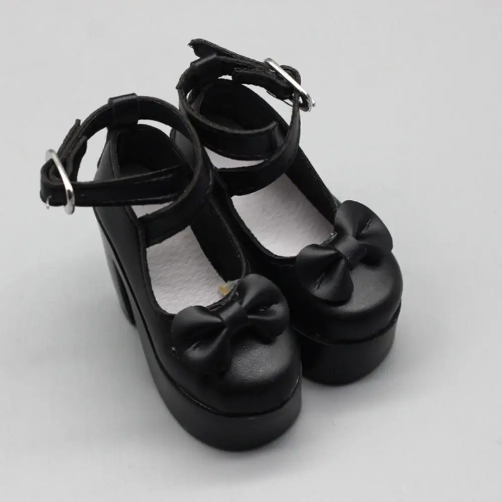 Bjd Shoes PU Leather 60cm Shoes Causal Wear Princess Bowknot High Heel Shoes Handmade Boots 1/3 Shoes Girls Gift