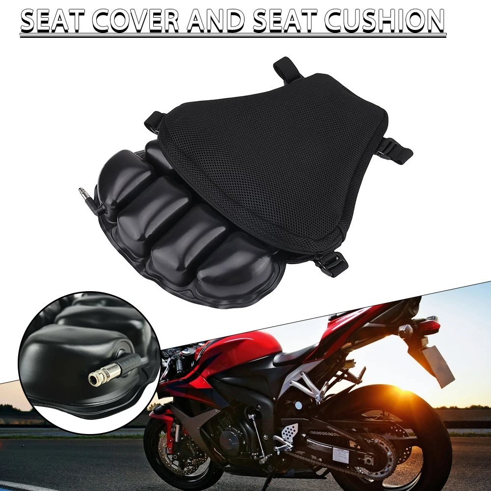 

Motorcycle 3D Comfort Seat Cushion Tourtecs Air Motorbike Pillow Pad Cover