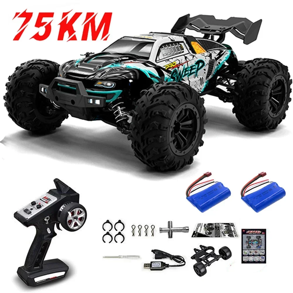 1:16 75KM/H or 50KM/H 4WD RC Car with LED Remote Control Cars High Speed Drift Monster Truck for Kids Vs Wltoys 144001 Toys 2