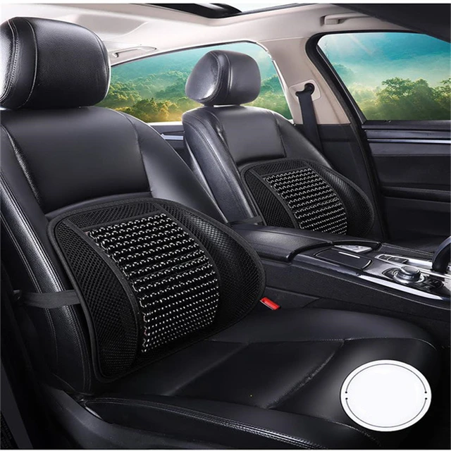 Cojín de asiento de verano para coche, respaldo Lumbar transpirable para  silla de coche - AliExpress