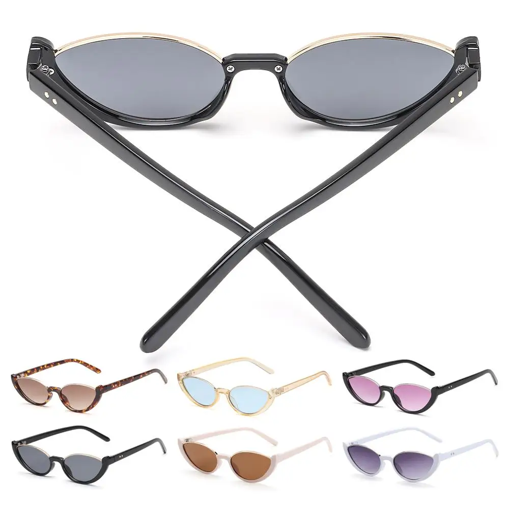 Trendy Eyewear Small Cat Eye Sunglasses Half-frame Sun Glasses Shades