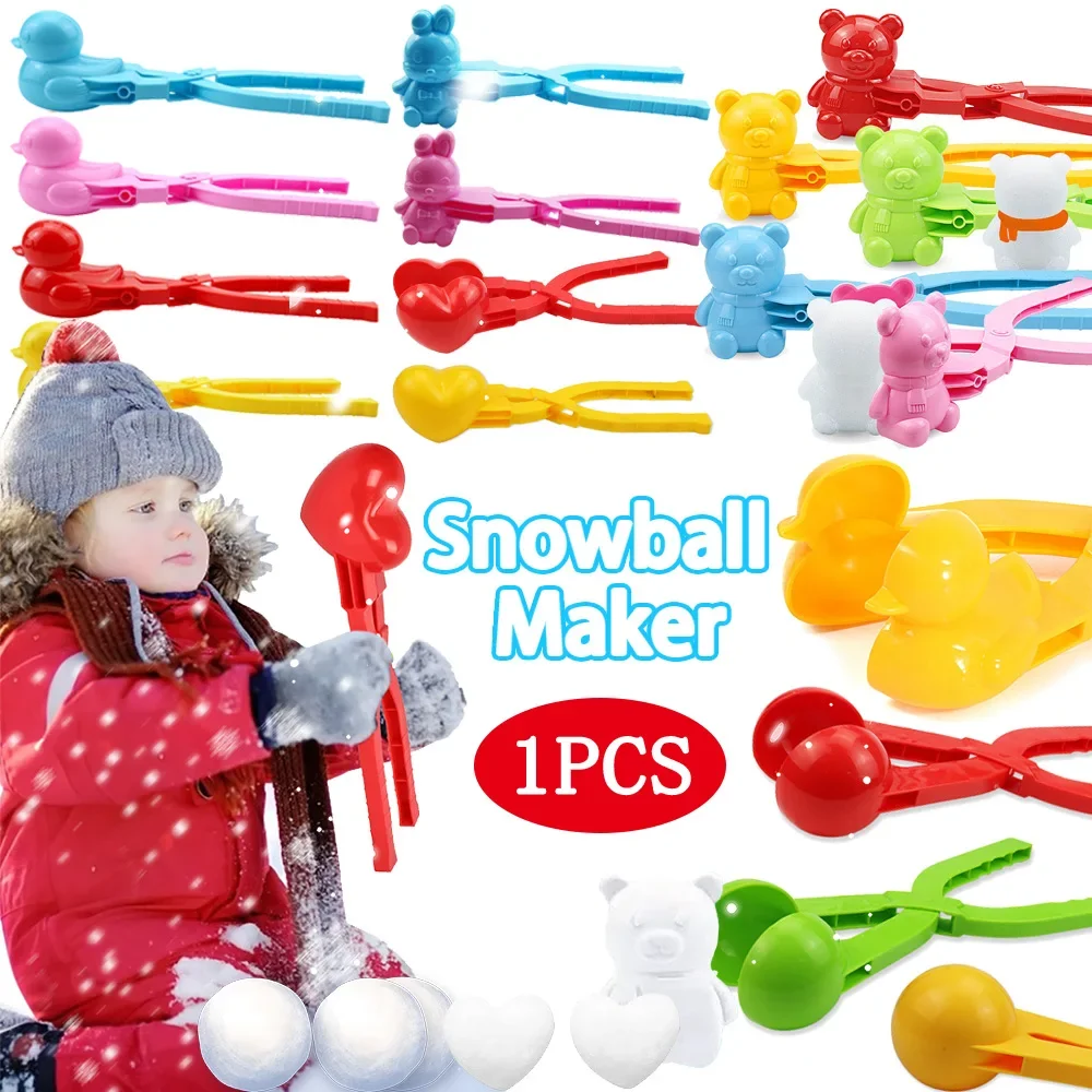 Set Di 8 Formine Per Palle Di Neve – Stampini In Plastica Per Giocare Sulla Neve, Varie Forme, Antiscivolo, Per Bambini E Adulti - 4