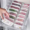 Frozen Food Fruit Storage Box Portable Compartment Refrigerator Freezer Organizers Sub-Packed Meat Onion Ginger Clear Crisper 1