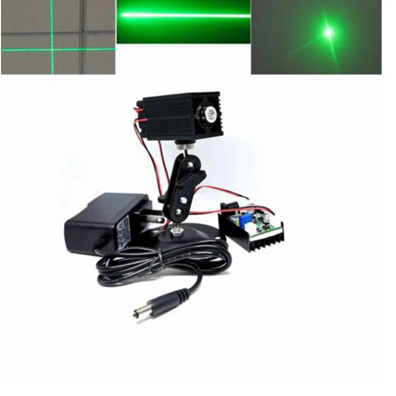 Зеленый лазерный диодный модуль 100 мВт нм точка/линия/Крест 12 в драйвер TTL 33*50