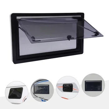 35.4x19.7inch/900*500mm RV Caravan Camper Van Hinged Window Push Out Ventilation Hatch Motor Window 70°-Opening Angle 1