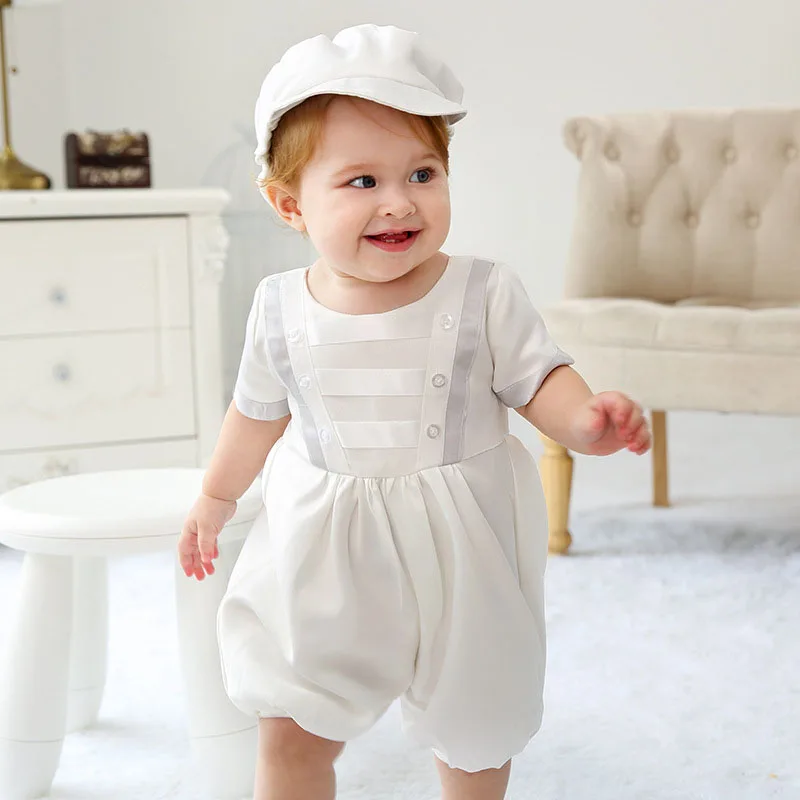 

Baby Boys Baptism 1st Year Birthday Party Dress Christening Infant Jumpsuit Clothing Toddler Boy Party Costumes 3-24M