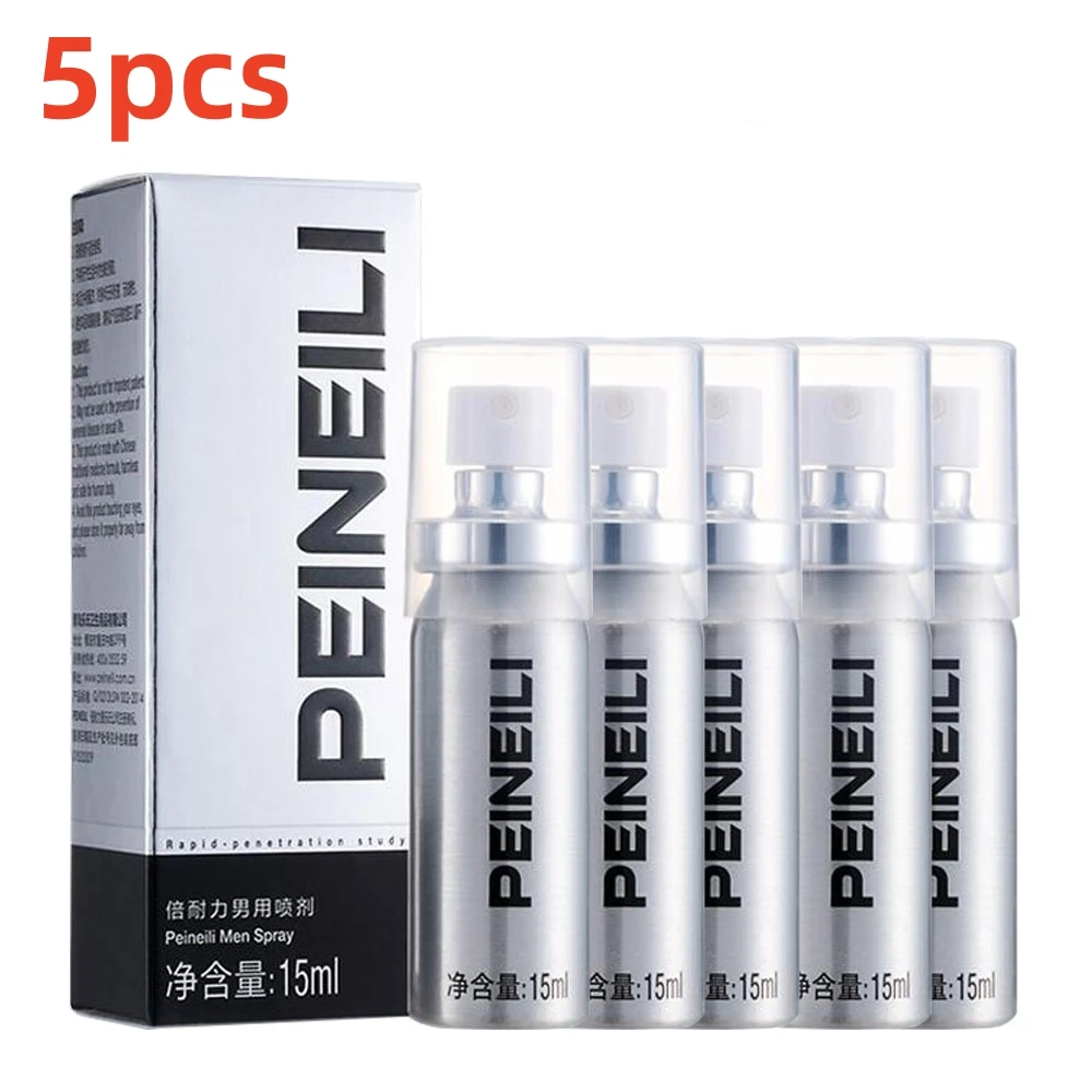 

5pcs Peineili Sex Delay Spray for Men Male External Use Anti Premature Ejaculation Prolong 60 Minutes SEX Penis Enlargment Pills