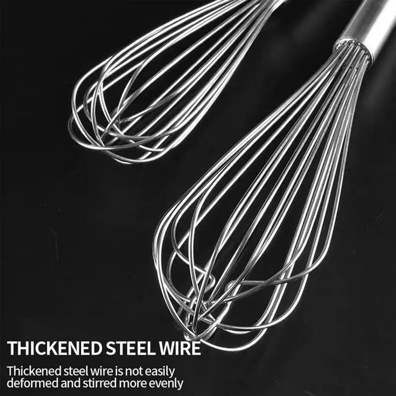 Small, Medium, Large Stainless Steel Kitchen Wire Balloon Egg Liquid Milk Egg Liquid Beater Mixing Tool