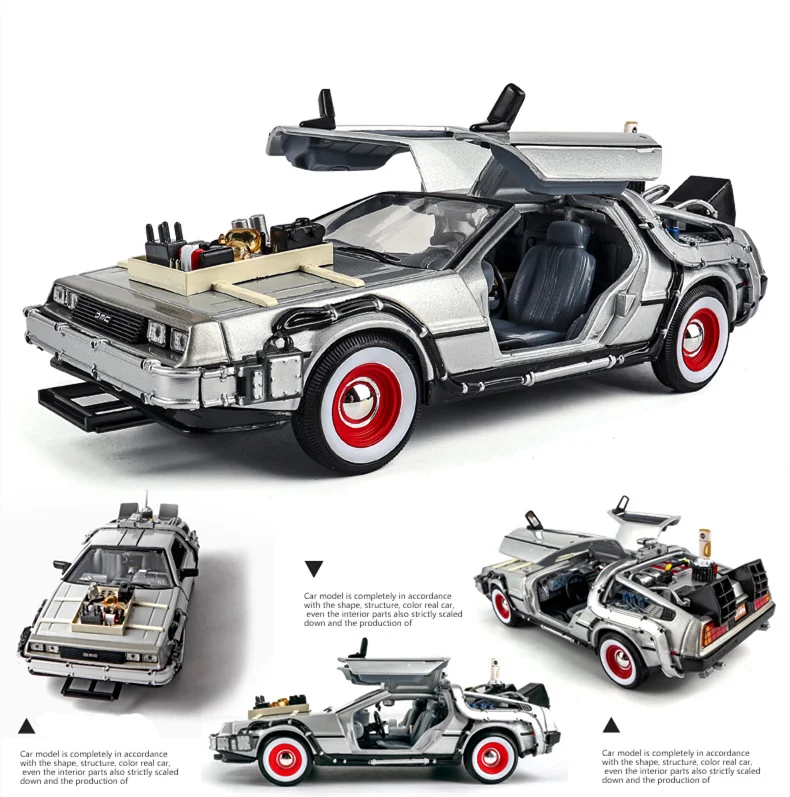 WELLY 1:24 Back To The Future Time Machine Diecast Alloy