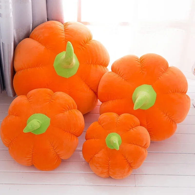 

12-50cm Lovely Bright Color Pumpkin creative plant pillow cushion plush fruit vegetables food Anti-stress soft Children toy gift