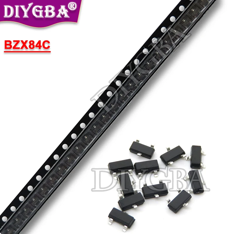 20Pcs Bzx84C18 Sot23 Bzx84-C18 Regolatore 18V Y6 Diodo Zener Y6 Bzx84C 3V0/3V3/3V6/3V9/4V3/5V1/6V2/7V5/8V2/9V1 Z13 Z14 Z15 Z16 Z1