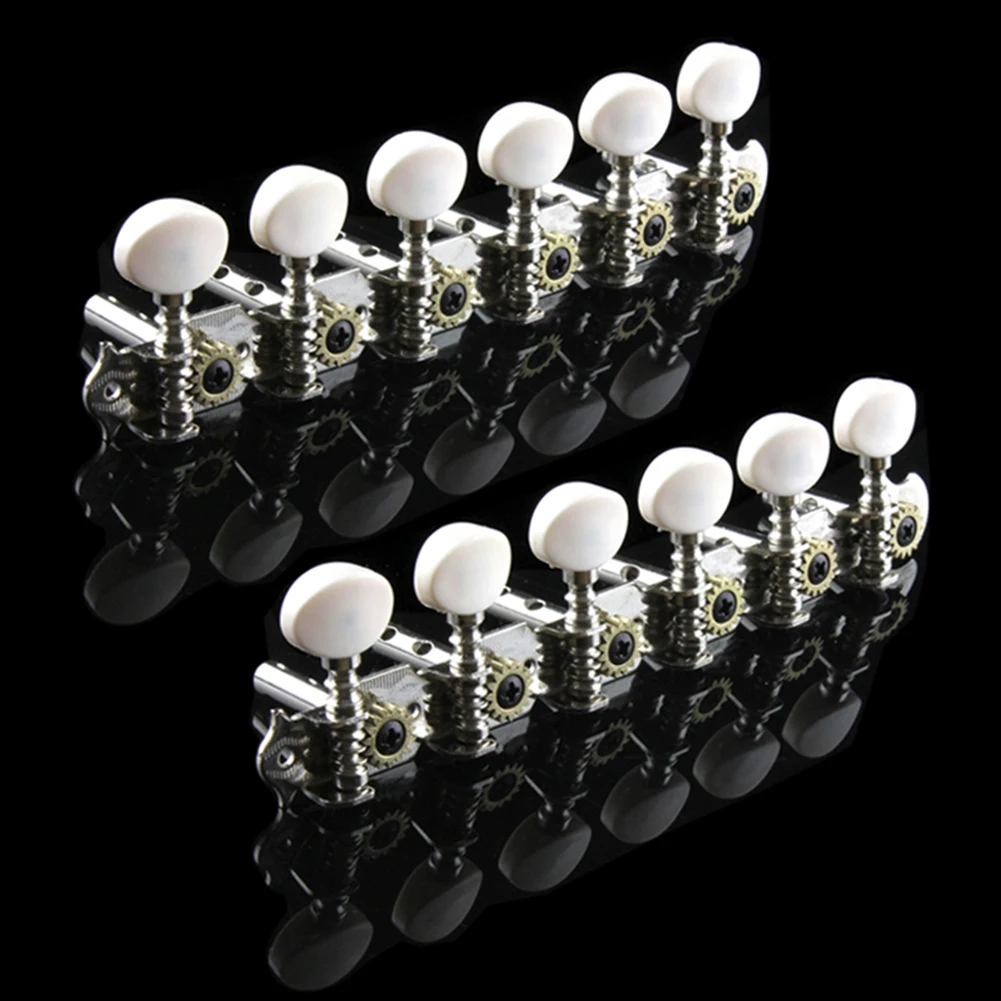 

12Strings Guitar Tuning Pegs Tuner Key Machine Head 6L 6R Metal & Plastic Musical Stringed Instrument Guitar Replacement Parts