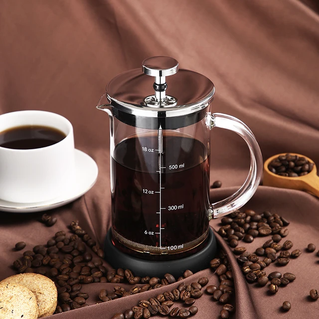 Coffee French Press Maker Coffee 350ml/600ml Manual Coffee Pot Coffee  Filter Heat Resistant Glass Hand Portable Coffee Machine - AliExpress