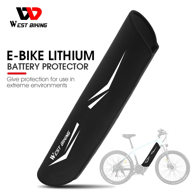 

WEST BIKING Ebike Battery Cover Dustproof Electric Bicycle Frame Protective Reflective Case Cycling Accessories