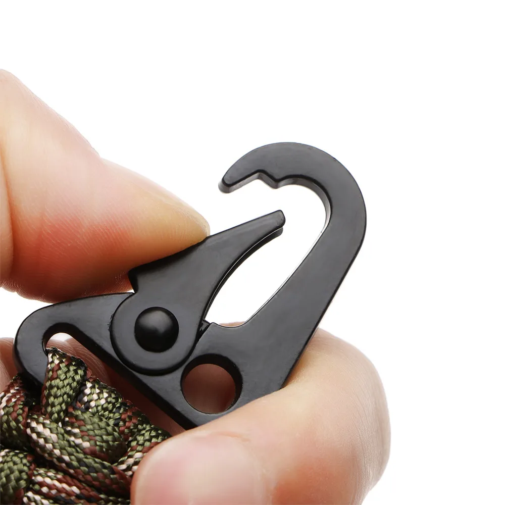 Outdoor Schlüsselbund Ring Camping Karabiner Militär Paracord Schnur Seil Camping Überleben Kit Notfall Knoten Flaschenöffner Werkzeuge – Detail 7