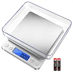 Compact Digital Kitchen and Jewelry Scale - Precision Weight Measurement in Grams and Ounces (0.1g  1kg)