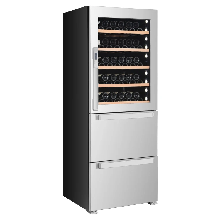 Beer and Wine Refrigerators 2-1 Beverage Wine Cooler Fridge Cooler Showcase
