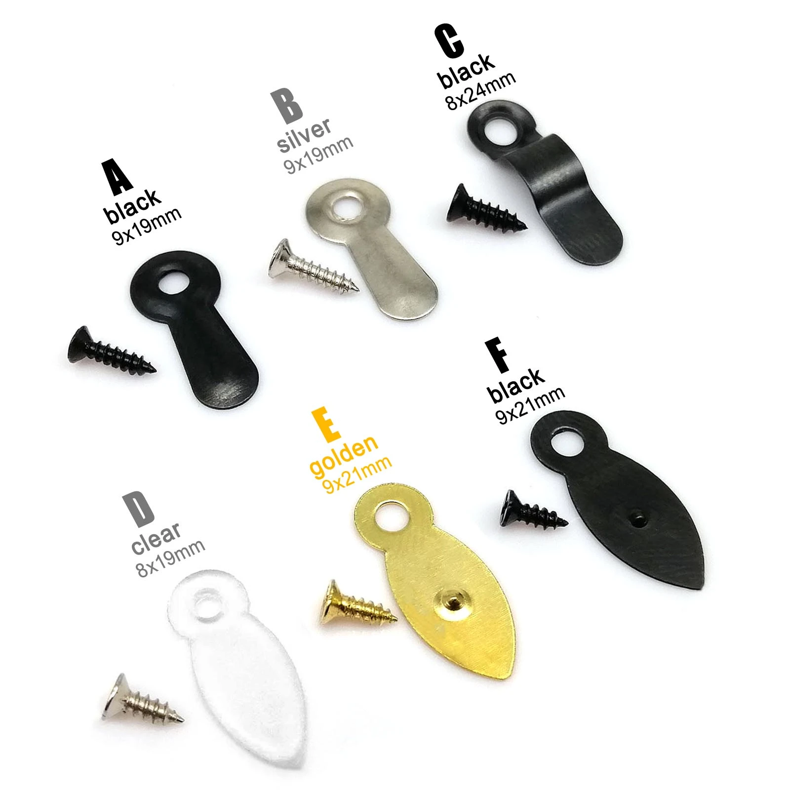 50pcs Metal Transparent Pump Picture Photo Mirror Frame Back Board Backboard Turnbutton Turn