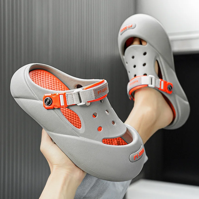 Fashion Beach Hollow Out Sandals Men Trend White Lightweight Men's Summer Shoes Comfort Non-slip Outdoor Women's Sports Sandals