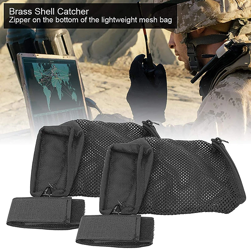 Latão Shell Catcher Mesh Trap, Munição Mesh Bag, captura coleção Bag, bala de caça, equipamento militar, 1 pc