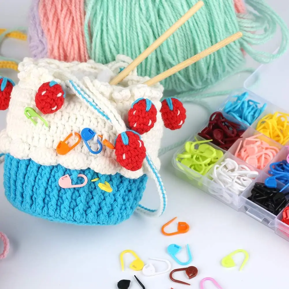 Sewing pins 50/100Pcs Colorful Plastic Safety Pins Knitting Markers Crochet Stitch Clips for DIY Knitting Sewing Craft Clothing Accessorie