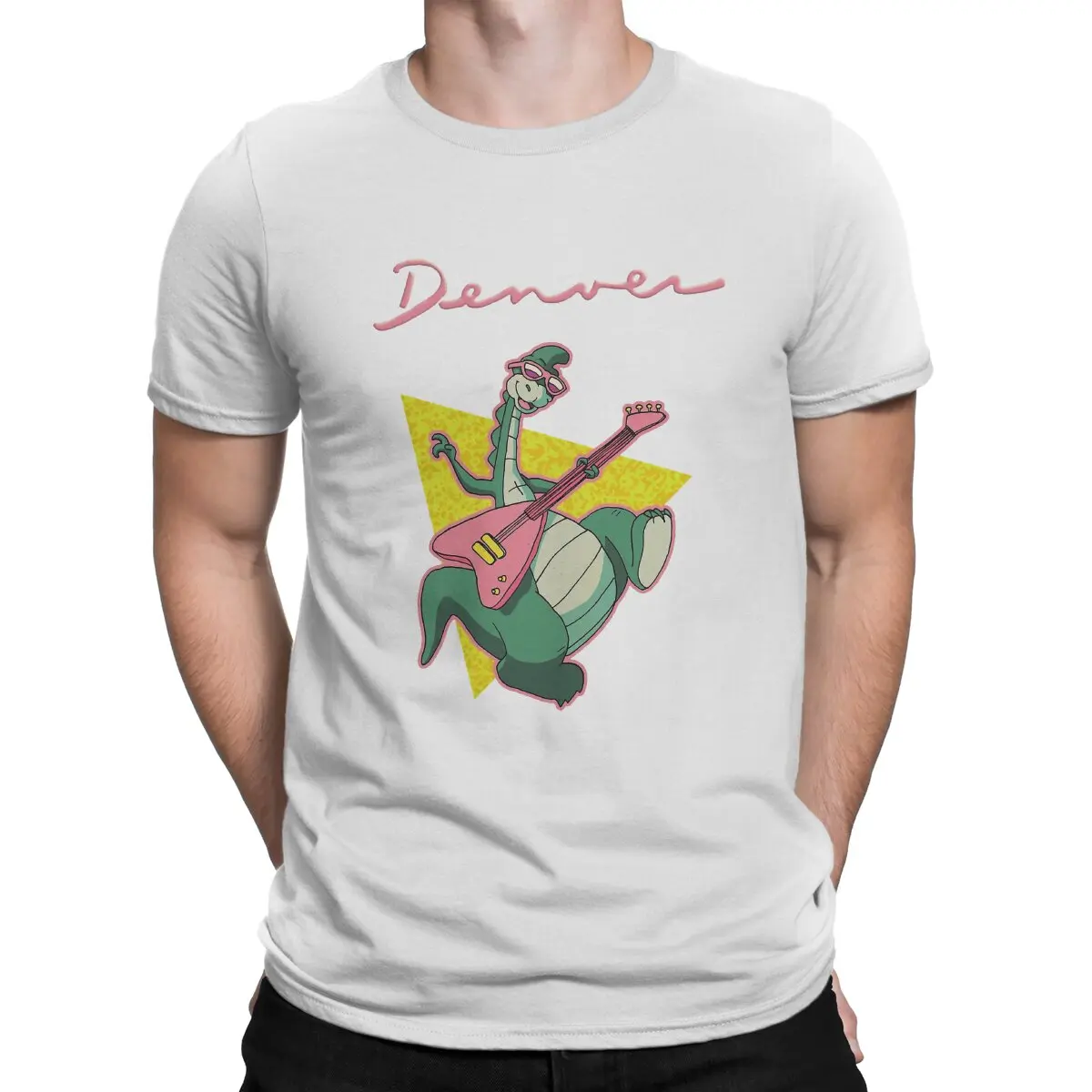 thumbnail image 1 of Camiseta retro de dibujos animados de los 80, exclusiva, de Denver, el último dinosaurio, para hombre y mujer., 1 of 7
