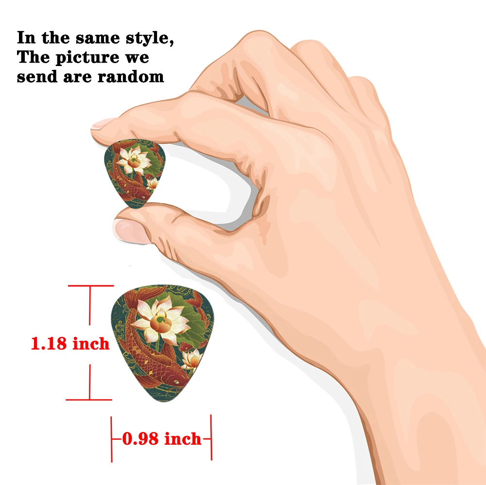 0.46/0.71/1.0Mm 10Pcs Guitar Paddles Chinese Style Acoustic Guitar Picks Musical Instrument Accessories Pick Accessories