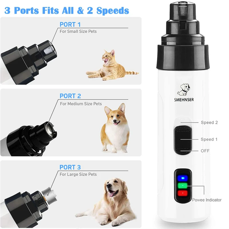 Cão elétrico cortador de unhas do cão gato recarregável usb pet patas unhas grooming trimmer ferramentas