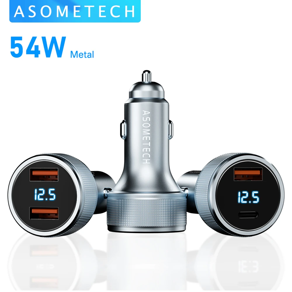 65w usb c charger 54W Quick Charge 3.0 PD USB Car Charger For iPhone 11 Pro Xiaomi 9 Huawei FCP AFC Fast Charging QC3.0 PD USB C Car Phone Charger 65w charger usb c