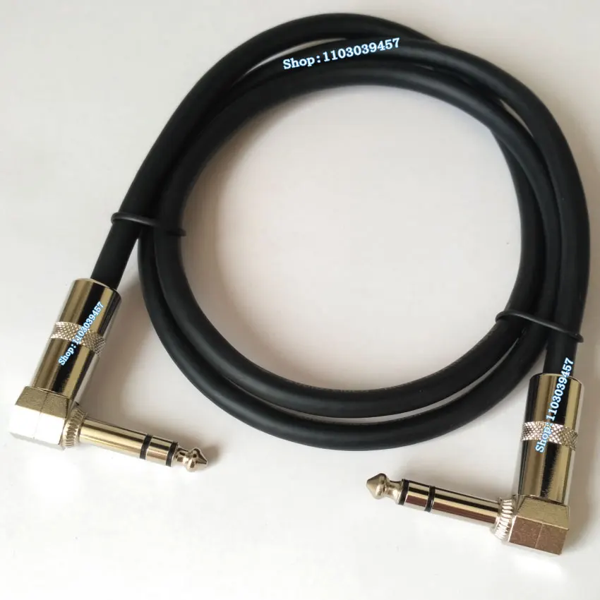 100Cm Curva Ad Angolo Retto Trs 6.35 Cavo Audio Maschio-Maschio Linea Doppio Gomito A 90 Gradi Cavo Audio Maschio Da 6.35Mm Cavo Da 6.35 Trs M A M