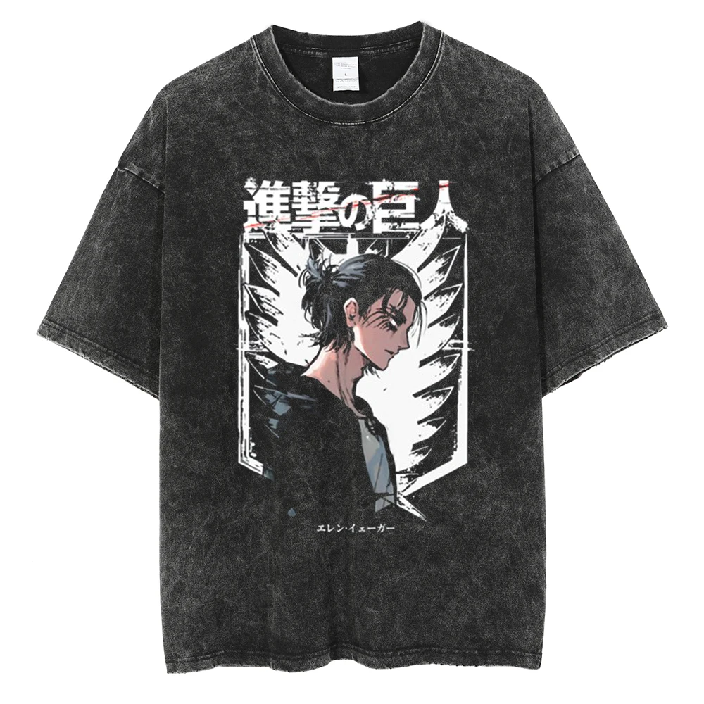 Harajuku Anime Attack On Titan Levi Ackerman Print Tee Men Women Comfortable T-shirts Casual Loose T Shirt Male Cotton Tshirt 4