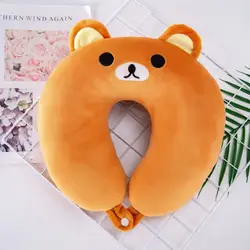 Plush Cartoon U-Shaped Travel Pillow (Bear)