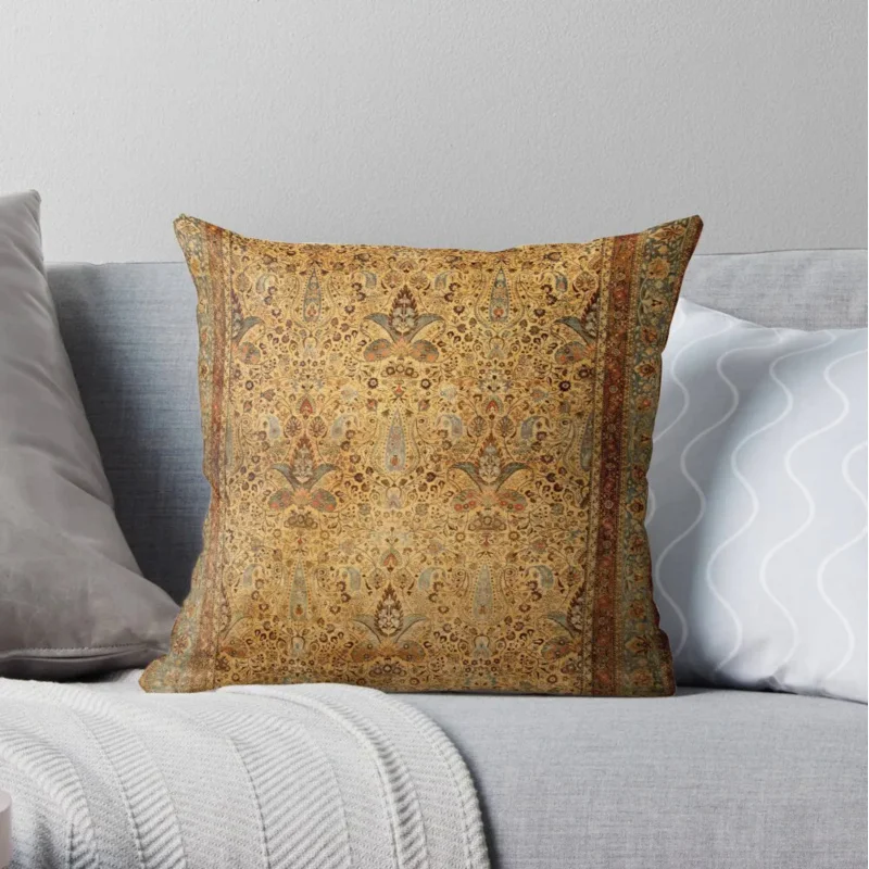 

Antique Persian Khorassan Rug Print Throw Pillow Living Room Decorative Cushions Luxury Cushion Cover