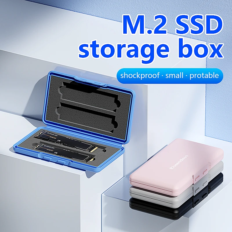Compact Shockproof 4-Slot M.2 SSD Storage Enclosure Box