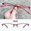 Myopia Glasses Women Blue Light Half Frame Computer Eyeglasses 2 PCS Female Ultralight Metal Square Nearsighted Eyewear 0 ~ -6.0 4