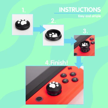 DATA FROG Silicone Thumb Stick Grip Caps For Nintendo Switch/Lite/Oled Joystick Controller Analog Caps for Switch Accessories 6