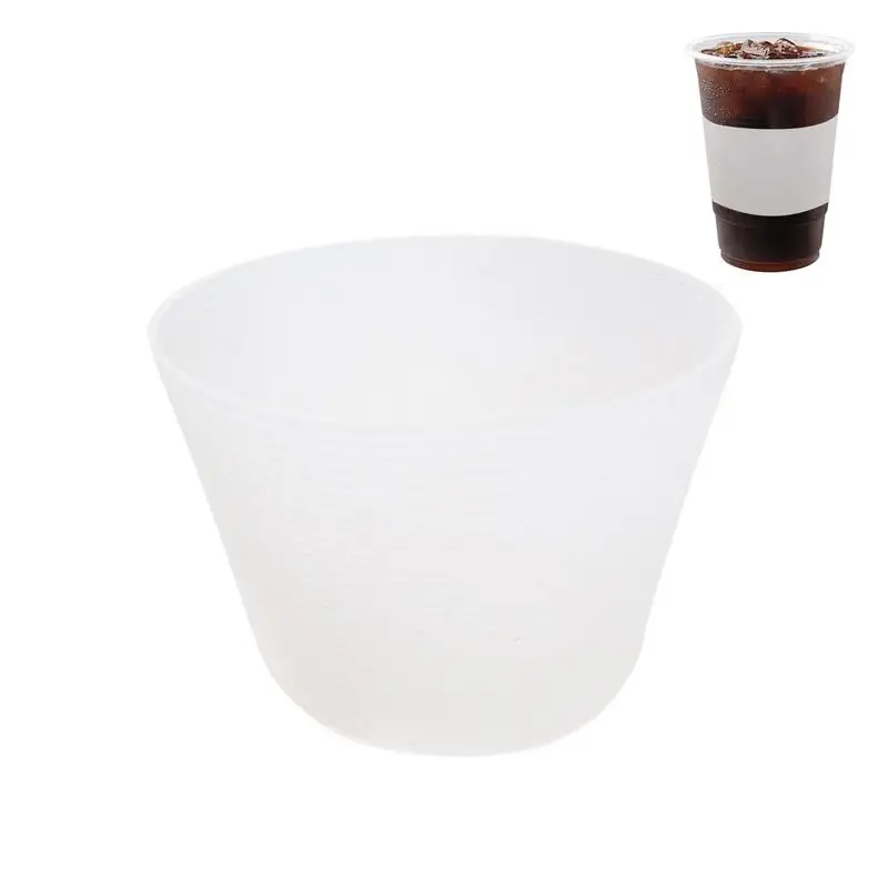 

Reusable Cup Sleeve Silicone Sleeve For Cups Heat Insulation Elastic Coffee Sleeve Anti Slip Lightweight Cup Supplies Thickened