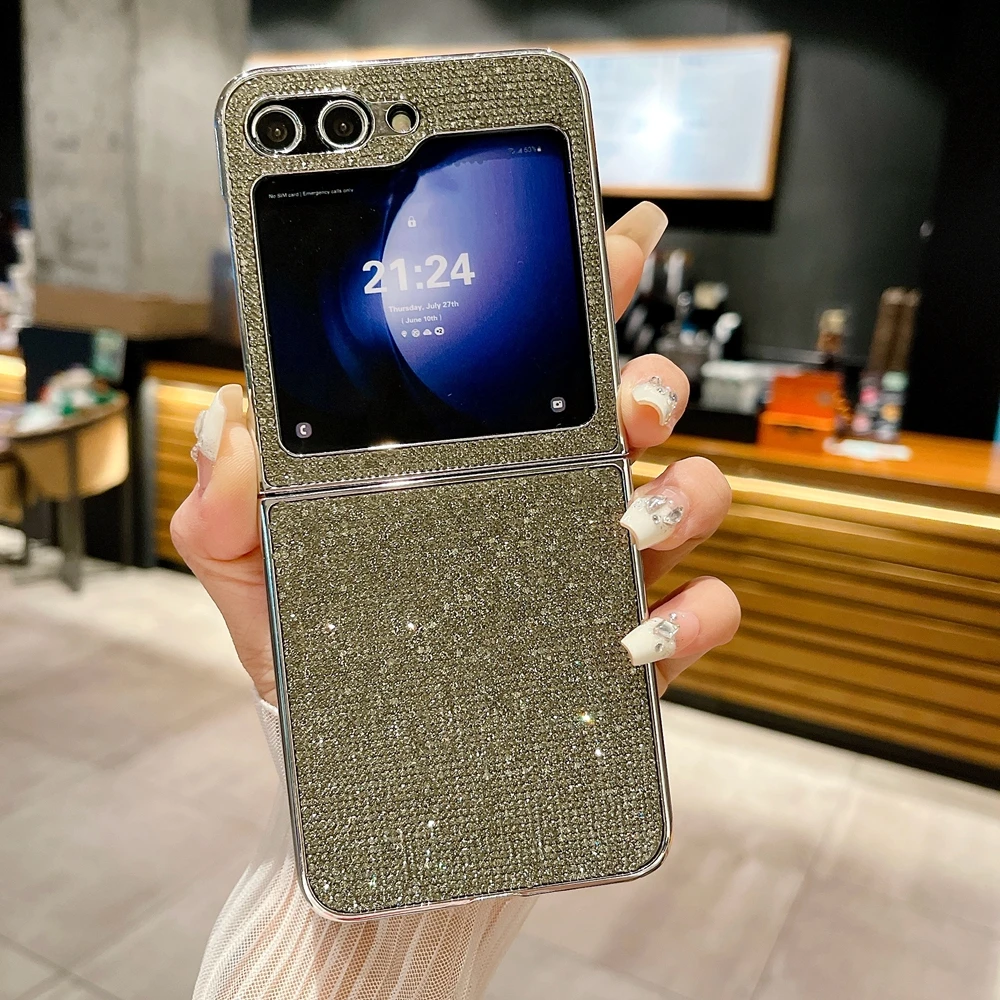 Luxury Diamond Electroplate Glitter Shockproof Rhinestone Thin Phone Case