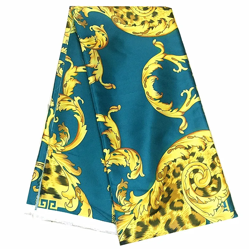 

Silk Satin Fabric for Dresses, High Quality, African, Nigerian Satin Material, New Prints, 5 Yards