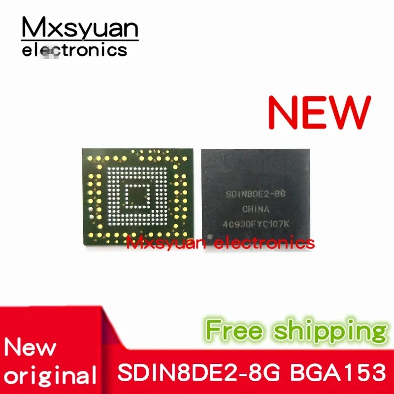 SDIN8DE2-8G  EMMC 휴대폰 플랫 칩, SDIN8DE2 BGA153, 8g, 로트당 2 개  10 개