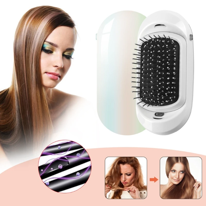 

Electric Ionic Hairbrush Negative Ions Hair Brush Styling Scalp Massage Comb E1YF