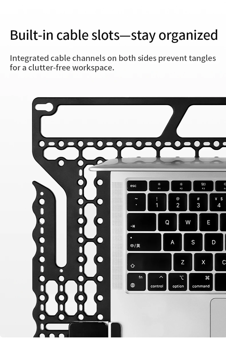 ,17.72x11.22in Universal Aluminum Alloy Laptop Stand Tray with 1/4" Screw Hole,S
